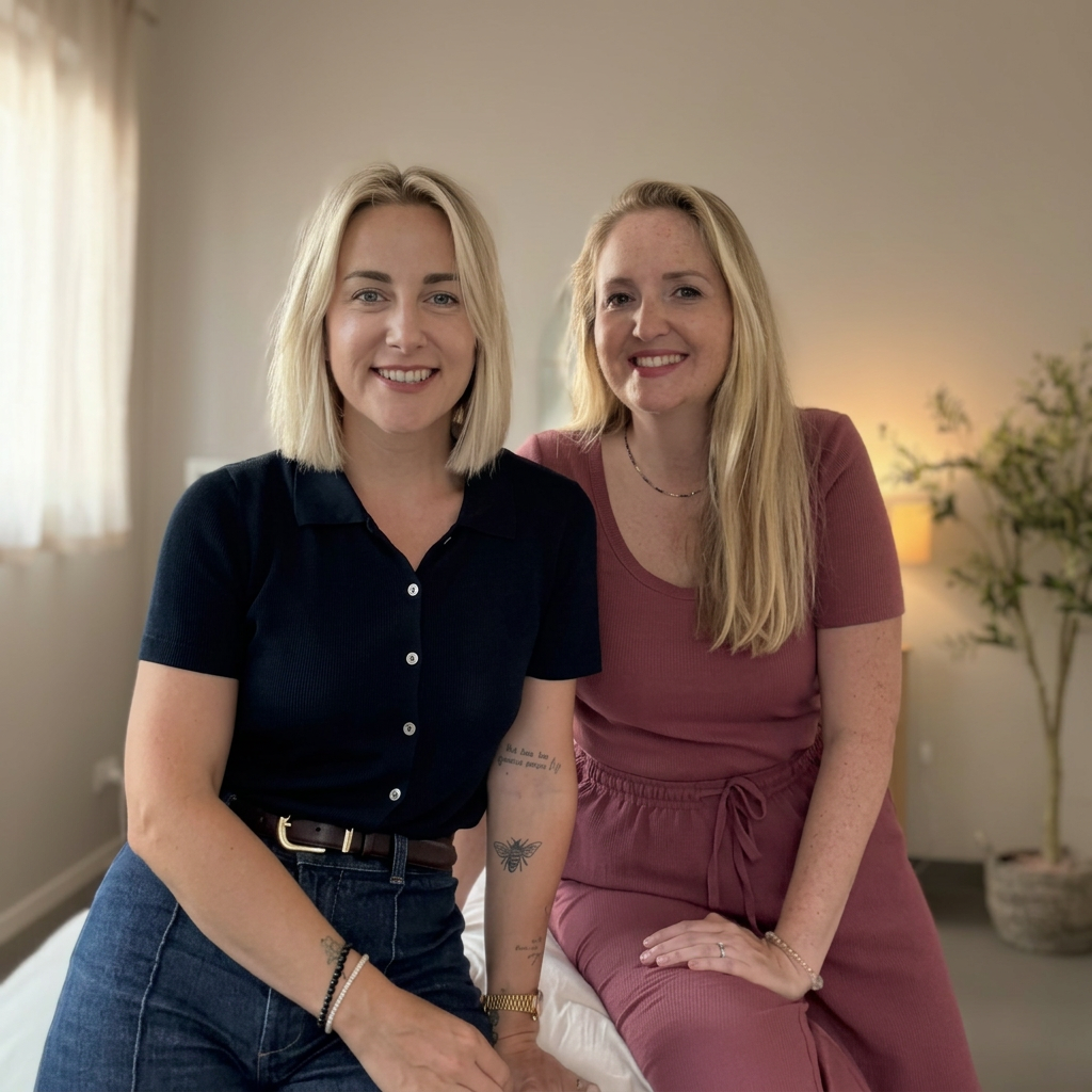 Angélique Chaignat, nutritionniste, et Florie Loy, facialiste, dans le studio à Vevey